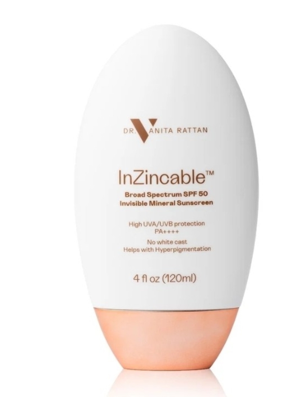 InZincable SPF 50 Mineral Sunscreen — White & Peach